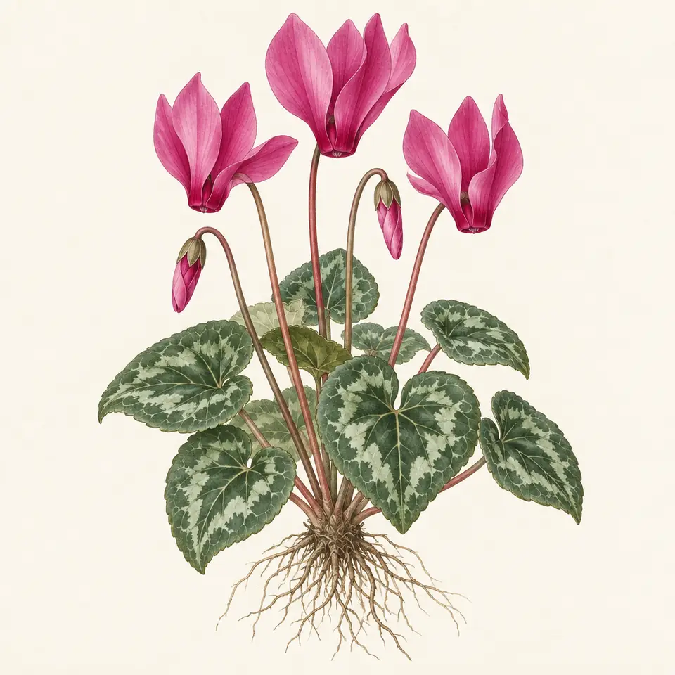 Cyclamen (illustration)