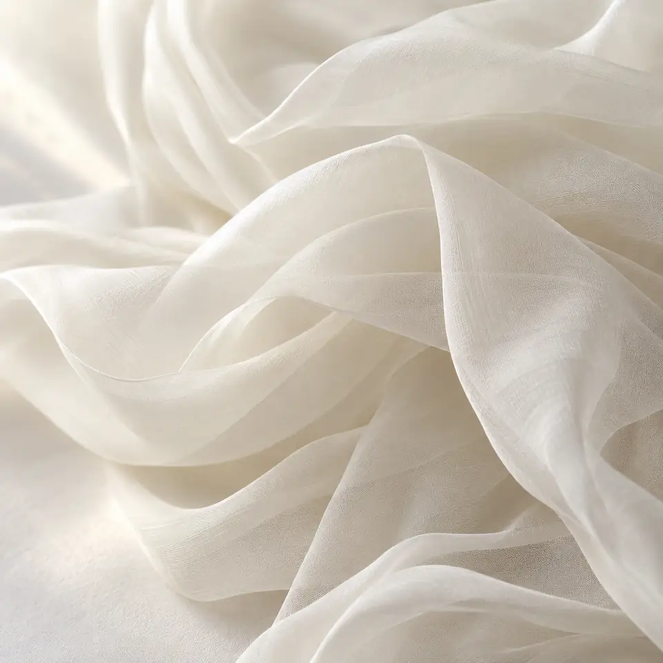 Chiffon: bridal fabric (illustration)