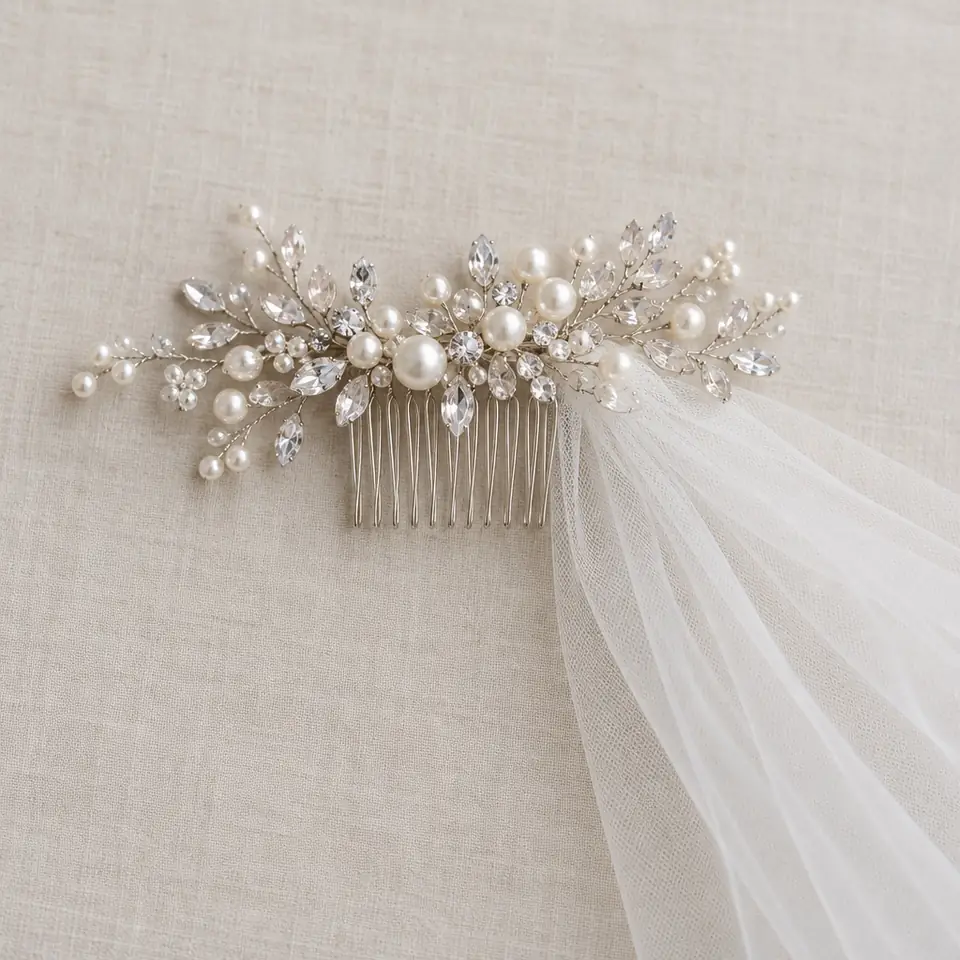 Comb: bridal headpiece (illustration)