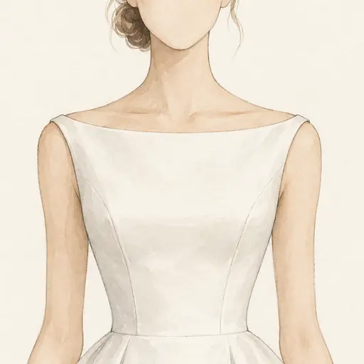 Bateau (boat): neckline (illustration)