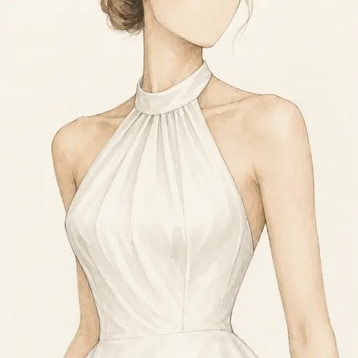 Halter: neckline (illustration)