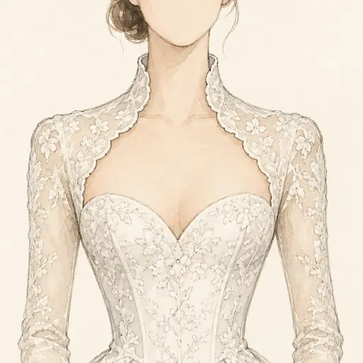Queen Anne: neckline (illustration)