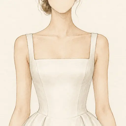 Square: neckline (illustration)