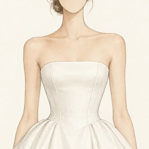 Strapless: neckline (illustration)